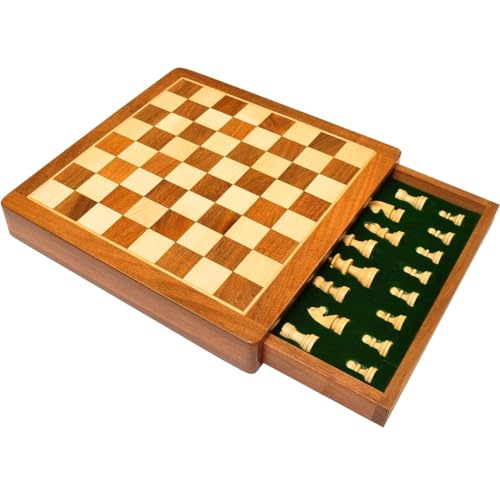 Kalindri Sports Holz Drawer Chess Magnetic Handcrafted and Travel Friendly 25,4 cm von Meerut Sports