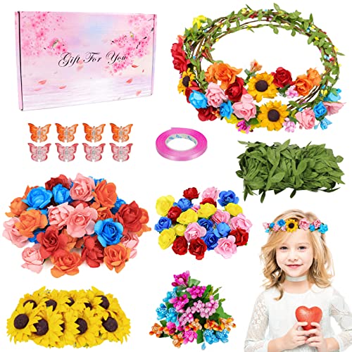 Meetory Blumenkranz Basteln für Kinder, Blumenkranz Haare Deko, DIY Bastelset Kinder, Kindergeburtstag Basteln Mädchen Haarschmuck, Hochzeitsfeier/Urlaub/Geburtstag Meetory Blumenkranz Basteln für Kinder, Blumenkranz Haare Deko, DIY Bastelset Kinder, Kindergeburtstag Basteln Mädchen Haarschmuck, Hochzeitsfeier/Urlaub/Geburtstag von Meetory
