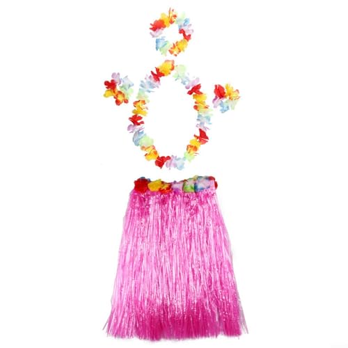 MeevrgR Kiddie Karneval Outfit Hawaii-Stil Gras Lei Rock mit floralen Akzenten perfekt für Feiern () von MeevrgR