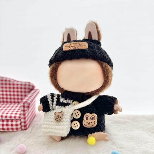 Modisches Verkleidungsset für 17 cm große Puppen, einfaches Wechseln der Outfits für Spaß und Stil (schwarz) von MeevrgR