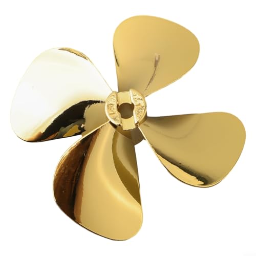 Propeller aus Zinklegierung in Marinequalität, mit 4 Flügeln für RC-Boote und ROVs, stark und Design (D60 mm linke Hand) von MeevrgR