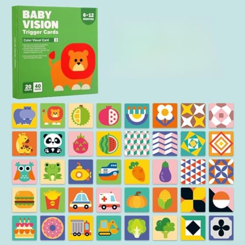 Visuelle Stimulationskarten für das Lernen des Babys verbessern den Fokus und die Neugier bei kleinen Kindern (Phase 3) von MeevrgR
