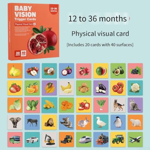 Visuelle Stimulationskarten für das Lernen des Babys verbessern den Fokus und die Neugier bei kleinen Kindern (Phase 4) von MeevrgR