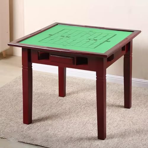 MegLob 2 in 1 Holz Mahjong Table, Multifunktional Square Card Game Table, Abnehmbares Brettspiel Domino -Tisch, Party -Sammelspieltisch, Reines Holzdesign, Desktop Auf Beiden Seiten Erhältlich,A von MegLob