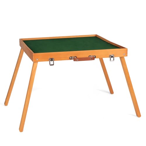 MegLob Falten Sie Den Mahjong-Tisch Mit 30 Mm Mahjong-Kit, Kompakte Mahjong-Kartenspielplattform, Chinesischer Stil Tragbarer Mahjong-Tisch Für 4 Spieler, Wear-Resistente Desktop Majiang-Tisch,L von MegLob