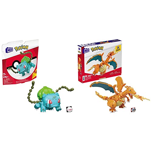 MEGA POKÉMON Bisasam - Bauset mit beweglicher Figur und Kampfeffekten & Mega Pokémon Figuren, Glurak Figur zum Zusammenbauen MEGA POKÉMON Bisasam - Bauset mit beweglicher Figur und Kampfeffekten & Mega Pokémon Figuren, Glurak Figur zum Zusammenbauen von Mega Brands