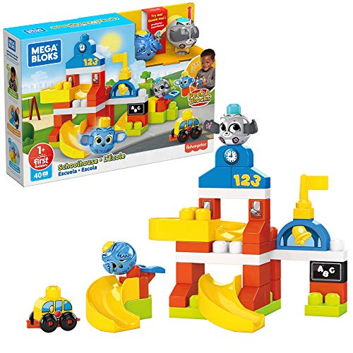 Mega Bloks GRJ19 - Guck-Guck Schule, Bauset mit 35 Bausteinen Spielzeug ab 1 Jahr von Mega Brands