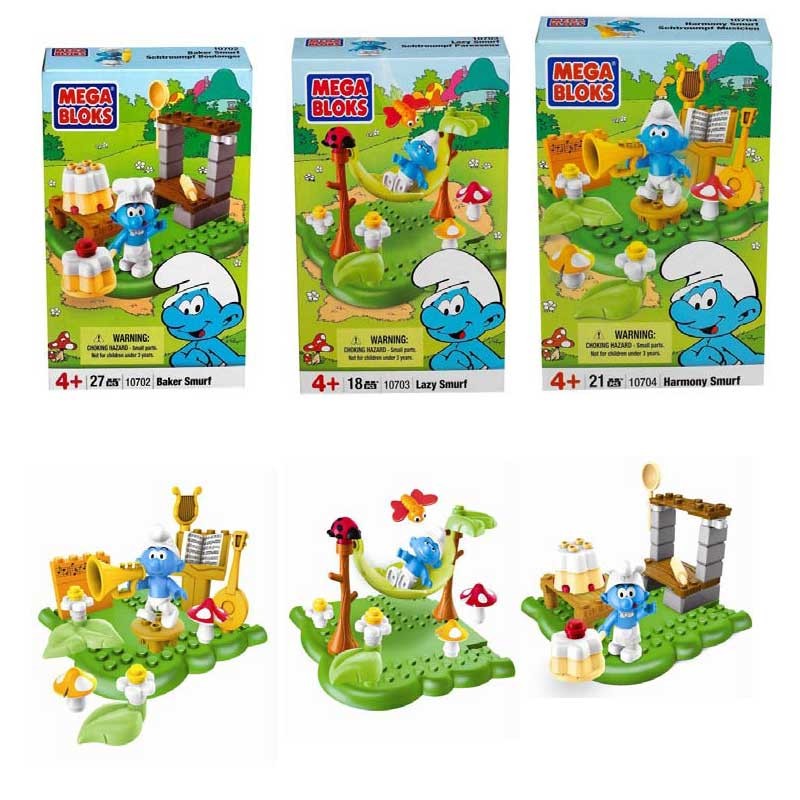 Schlümpfe Sortiment, 3fach sortiert Schlümpfe Sortiment, 3fach sortiert von Mega Bloks