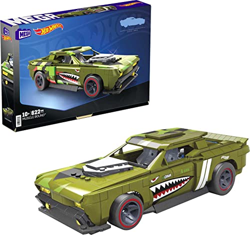 MEGA Construx Hot Wheels Muscle Bound, Bauauto, 622 Teile, Baustein-Set, Sammlerspielzeug für Kinder ab 10 Jahren, HHL99, Maßstab 1:18 von Mega Brands