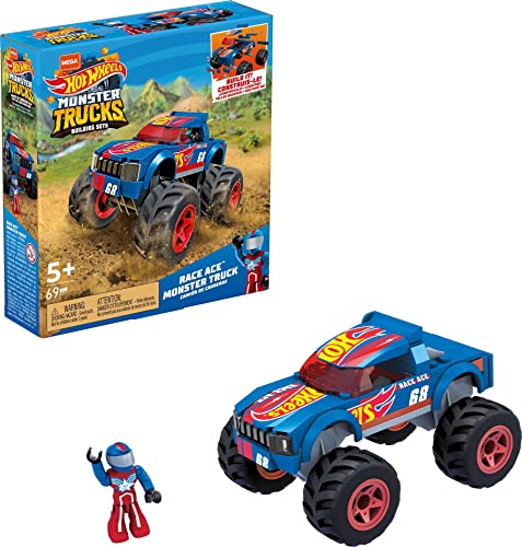 MEGA HDJ93 - Mega Construx Hot Wheels Race Ace Monster Truck, Konstruktionsspielzeug, Spielzeug ab 5 Jahren von Mega Brands