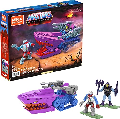 MEGA HDK07 - Construx Masters of The Universe Land Shark Kampfwagenbausatz, Motu, Bauspielzeug für Kinder ab 8 Jahren MEGA HDK07 - Construx Masters of The Universe Land Shark Kampfwagenbausatz, Motu, Bauspielzeug für Kinder ab 8 Jahren von Mega Brands