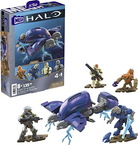 Mega Construx Heiligenschein - HHC36 - Enthält 135 Stück - The Ghost of Requiem Box - Pack 4 Mini-Actionfiguren 5 cm + Schiff zum Bauen Mega Construx Heiligenschein - HHC36 - Enthält 135 Stück - The Ghost of Requiem Box - Pack 4 Mini-Actionfiguren 5 cm + Schiff zum Bauen von Mega Brands