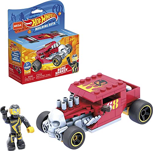 MEGA GVM29 - MEGA Construx + Hot Wheels Bone Shaker Fahrzeug zum zusammenbauen, Spielzeug Bauset, für Kinder ab 5 Jahren von Mega Construx