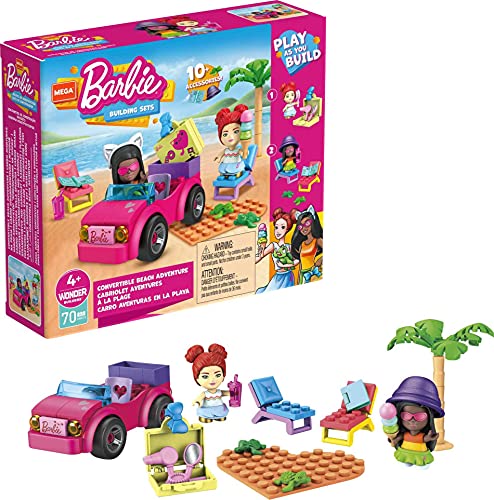 Mega Construx GWR79 - Barbie Cabrio Strandabenteuer GWR79, Bauspielzeug für Kinder, ab 4 Jahren Mega Construx GWR79 - Barbie Cabrio Strandabenteuer GWR79, Bauspielzeug für Kinder, ab 4 Jahren von Mega Brands