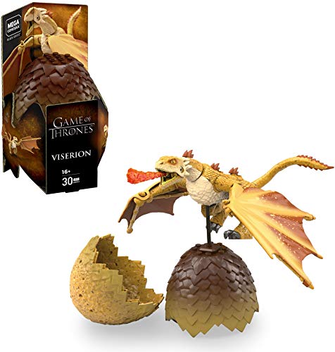 Mega Construx GMP01 - Mega Construx Probuilder Game of Thrones Drachenei Viserion inkl. Drache zum Zusammenbauen, originalgetreues Bauerlebnis, Bauset für Kinder und Sammler ab 16 Jahren von Mega Brands