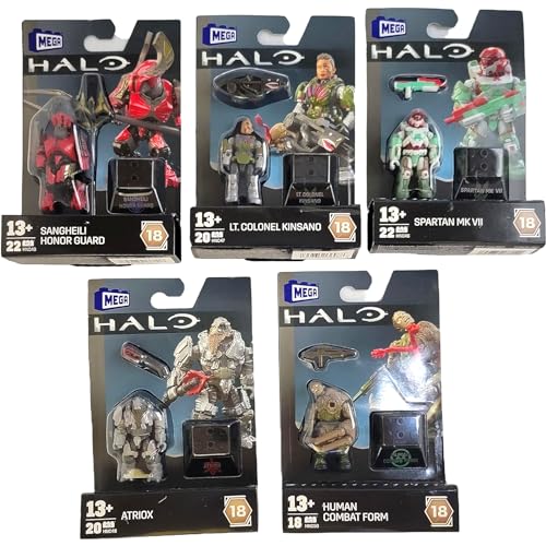 Mega Construx Halo Heroes Serie 18 Komplettset mit 5 baubaren Actionfiguren aus DKW59-963H Release Mega Construx Halo Heroes Serie 18 Komplettset mit 5 baubaren Actionfiguren aus DKW59-963H Release von Mega Construx