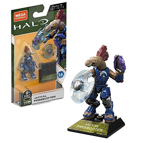 Mega Construx Halo Heroes Series 14 – Figur mit Gelenken, 5 cm – Minifigur Jackal Freebooter – Neu von Mega Construx
