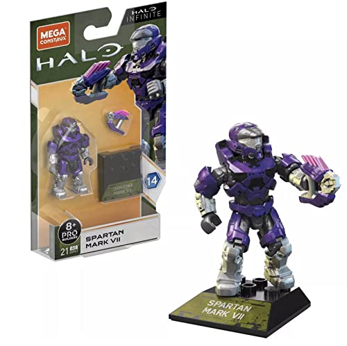 Mega Construx Halo Heroes Series 14 – Figur mit Gelenken, 5 cm Spartan Mark VII, GVP41 Mega Construx Halo Heroes Series 14 – Figur mit Gelenken, 5 cm Spartan Mark VII, GVP41 von Mega Construx