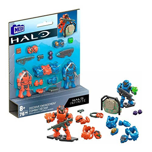 Mega Construx Halo Infinite Spartan Mission – entscheidender Kampf – Set mit 2 beweglichen Figuren, 6 cm + Zubehör von Mega Brands