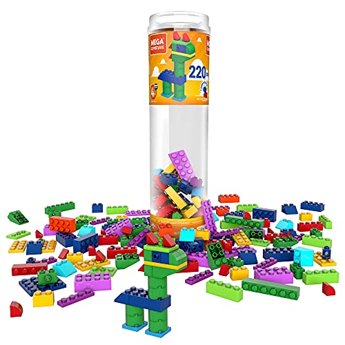 Mega GVM51 - Mega Construx Wonder Builder Bausteinebox mit 220 Teilen, Bauspielzeug für Kinder (70 Teile) von Mega Construx