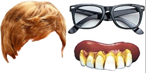 Mega_JumbleSale Austin Powers Spy TV Gigolo Groovy Kostüm 60er Jahre Groovy Baby Kostüm Austin Perücke, Zähne und Brille, Braun/Schwarz/Weiß, Einheitsgröße Mega_JumbleSale Austin Powers Spy TV Gigolo Groovy Kostüm 60er Jahre Groovy Baby Kostüm Austin Perücke, Zähne und Brille, Braun/Schwarz/Weiß, Einheitsgröße von Mega_JumbleSale