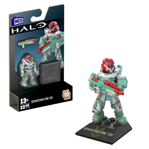 Mega Construx Halo Heroes Series 18 HNC46 Action-Figur, 6 cm, Spartan MK VII von Mega Brands