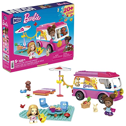 MEGA Barbie MEGA Construx GWR35 - Barbie Abenteuer Traumwohnmobil, Bauset mit 123 Bausteinen, Spielzeug ab 5 Jahren von Mega Brands