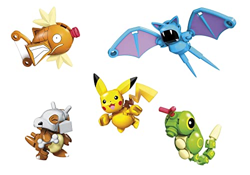 Mega CONSTRUX Pokémon Exklusives Pokéball-Set - 5 Figuren, unterschiedliche Pokébälle, kombinierbar, für Kinder ab 6 Jahren, GHP85 von Mega