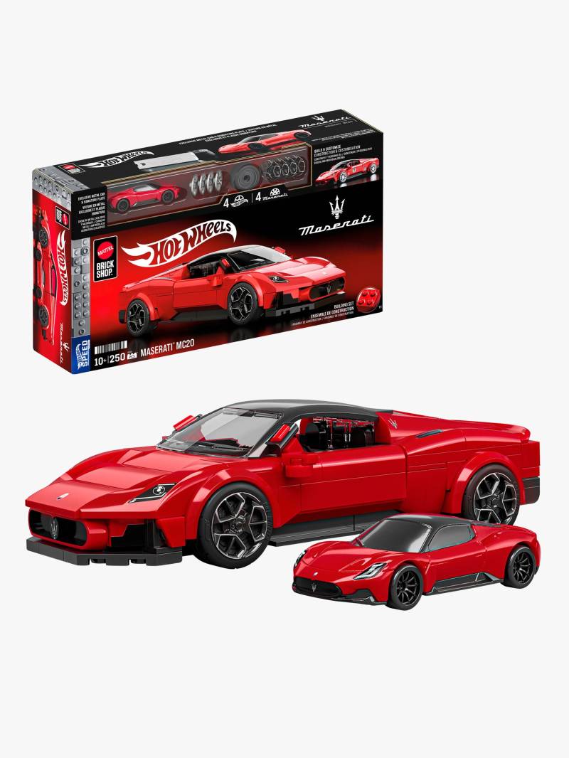 Mattel Brick Shop Hot Wheels Speed Series Bausatz Maserati MC20 250 Teile von Mega