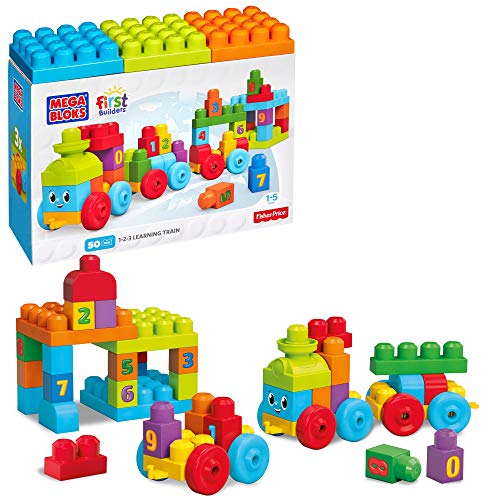 MEGA Mattel Bloks DKX60 - Bauklötze, 123 Lernzug von Fisher-Price