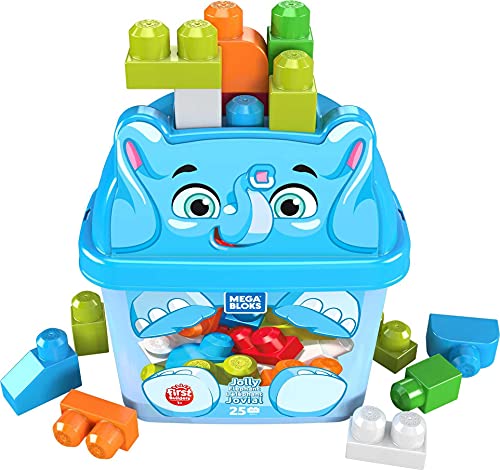 Mega Bloks GPG21 Bloks Elefant Bausteinbox (25 Teile), Spielzeug ab 1 Jahr von Mega