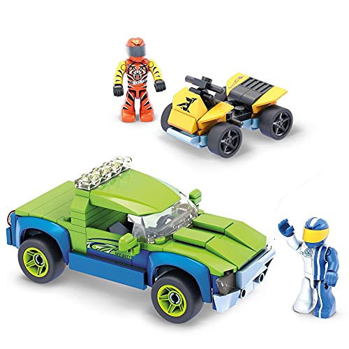 MEGA GYG21 Contrux + Hot Wheels Off-Duty Fahrzeug und ATV zum zusammenbauen, Spielzeugauto Bauset, für Kinder ab 5 Jahren von MEGA