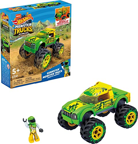 MEGA HDJ94 - Mega Construx Hot Wheels Gunkster Monster Truck, Konstruktionsspielzeug, Spielzeug ab 5 Jahren MEGA HDJ94 - Mega Construx Hot Wheels Gunkster Monster Truck, Konstruktionsspielzeug, Spielzeug ab 5 Jahren von Mega Brands