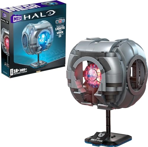 Mega Halo Model Nachbildung Bauspielzeug, 343 schuldiger Funken mit 609 Teilen, Lichtern und Geräuschen, BAU- und Ausstellungsset für Sammler, Geschenkideen für Erwachsene von Mega Brands