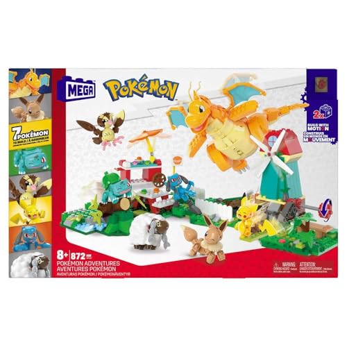 Mega Pokémon Abenteuer & Entdeckungen Sortiment enthält 7 Pokemon Charaktere von Mattel
