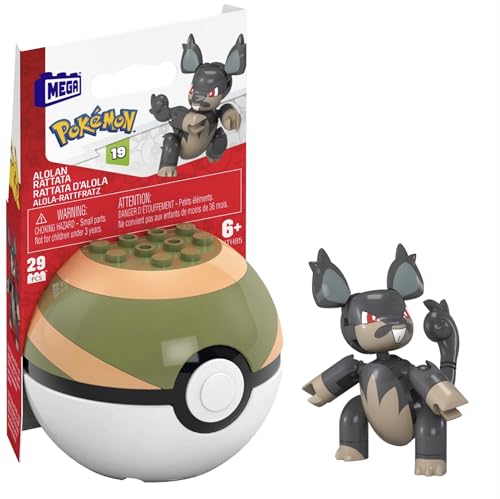 Mega Pokemon - Figur zum Bauen, 5 cm - Alola Rattata von Mega Brands