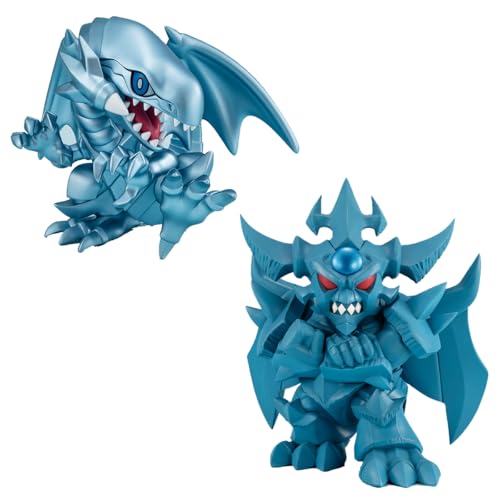 Megahouse, Megatoon Blue Eyes White Dragon & Obelisk The Tormentor Yu-Gi-Oh! Set (mit Geschenk) MH841279, Mehrfarbig, optimal für Anime-Fans von MegaHouse