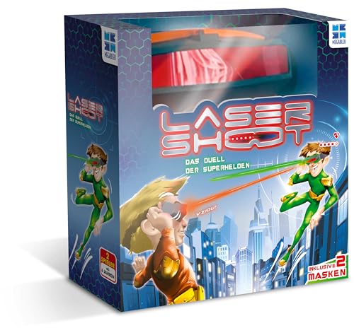 Megableu, Laser Shoot, spannendes Laser-Duell, interaktives Actionspiel, drinnen und draußen spielbar, Für 2 Spieler ab 7 Jahren von Megableu