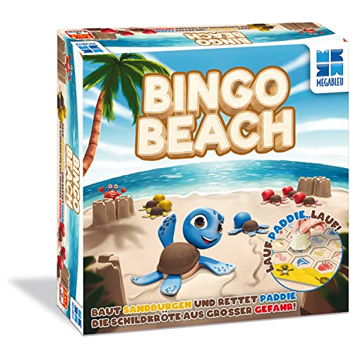Megableu Beach Familienspiel ab 6 Jahren für 2 bis 4, Brettspiel, Bingo Spiel von Megableu