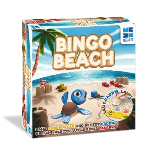 Megableu Beach Familienspiel ab 6 Jahren für 2 bis 4, Brettspiel, Bingo Spiel von Megableu