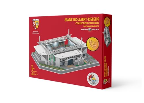 Megableu - 3D-Puzzle – Stade Bollaert RC Lens – offizielles Lizenzprodukt – 147 Teile mit Beleuchtung 4 LEDs – Modell für RC Fußballfans Erwachsene und Kinder ab 7 Jahren – Montage ohne Werkzeug oder von Megableu
