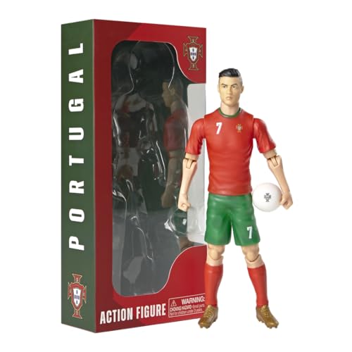 Megableu - Fußballfigur Ronaldo – 20 cm – große Fußballfigur realistisch & beweglich – offizielles Lizenzprodukt – 10 Gelenkpunkte – Spielzeug Fußball Portugal – Geschenkidee für Fans Ronaldo Megableu - Fußballfigur Ronaldo – 20 cm – große Fußballfigur realistisch & beweglich – offizielles Lizenzprodukt – 10 Gelenkpunkte – Spielzeug Fußball Portugal – Geschenkidee für Fans Ronaldo von Megableu