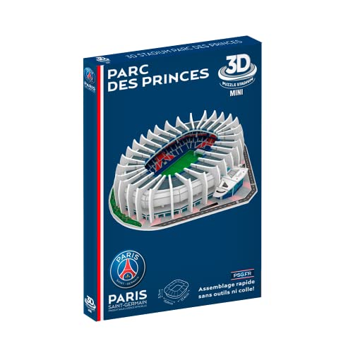 Megableu Mini-Puzzle 3D Princes PSG – Modell Stade Paris Saint-Germain – 3D-Puzzle für Kinder ab 7 Jahren – 52 Teile ohne Klebstoff – Format zum Zusammenbauen 17,5 x 15,6 x 3,7 cm von Megableu