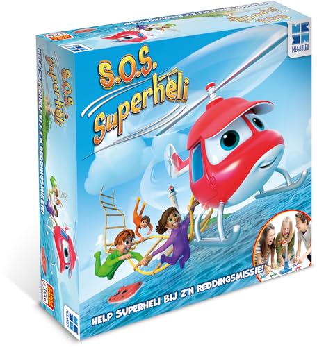 Megableu - SOS SUPERHELI - Action-Spiel Ab 5 Jahren - Brettspiel Für Kinder - Für 2 Bis 4 Spieler - Fun Geschenkidee Geburtstag Oder Nikolaus - DE Version von Megableu