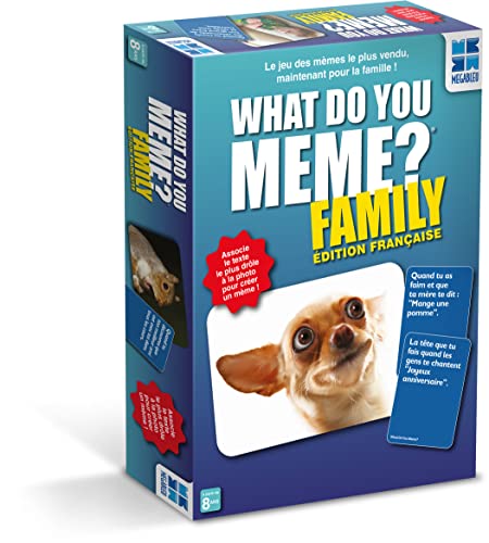 Megableu - What Do You Meme ? - Family Edition Französisch - Kartenspiel - Stimmungsspiel - Gesellschaftsspiel - zum Spielen mit Familie oder Freunden - ab 8 Jahren von Megableu