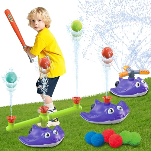 Sprinkler-Baseball-Wasserball, Spielzeug für Jungen oder Mädchen, für Kinder im Alter von 3–8 Jahren, für Jungen und Mädchen, Outdoor-Wasserspiel-Spielzeug von Megapuxin