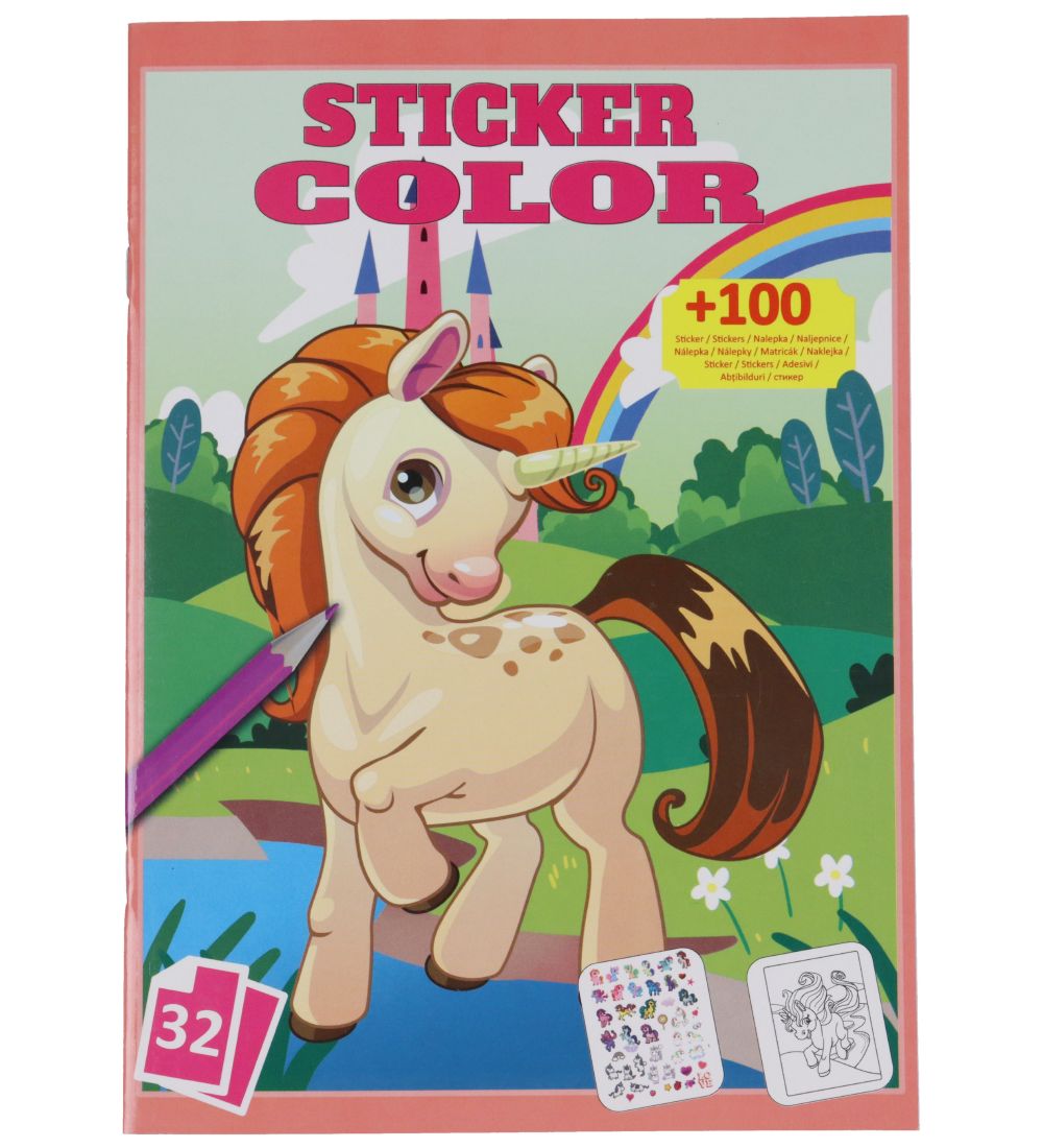 Megastar Malbuch m. Stickers - 32 Seiten - Einhorn - Megastar - One Size - Malbücher von Megastar