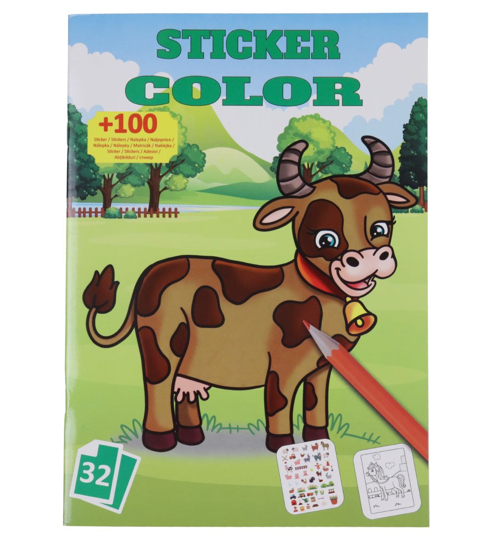 Megastar Malbuch m. Stickers - 32 Seiten - Farm - Megastar - One Size - Malbücher von Megastar