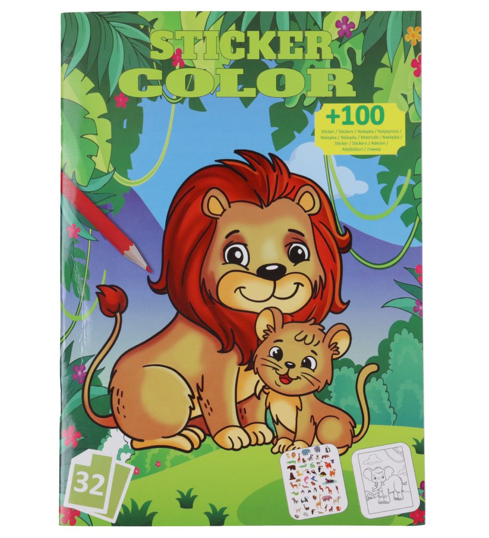 Megastar Malbuch m. Stickers - 32 Seiten - Tiere - Megastar - One Size - Malbücher von Megastar