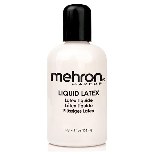 Mehron Makeup Liquid Latex Clear | SFX-Make-up | Latexkleber für die Haut | Prothesenkleber (130 ml) von Mehron